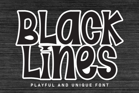 Black Lines: A Playful Display Font for Creative Projects