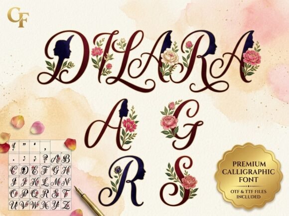 Discover the Elegance of Dilara: A Premium Calligraphic Font
