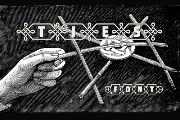 Discover the Elegance of Ties: A Tribal-Style Typeface