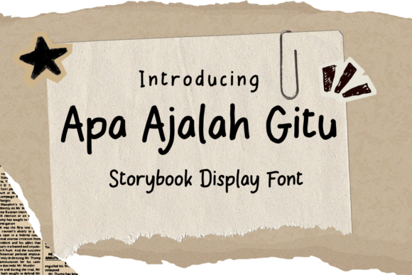 Discover the Magic of Apa Ajalah Gitu: A Whimsical Storybook Display Font