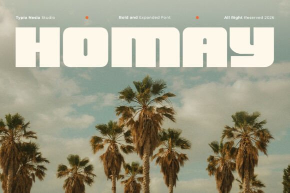 Elevate Your Brand with Homay: A Bold and Modern Expanded Retro Font