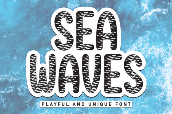 Embrace the Whimsical Charm of Sea Waves Font