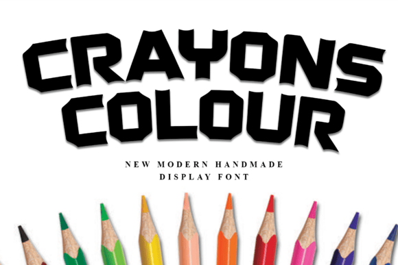 Playful and Bold: Crayons Colour Font