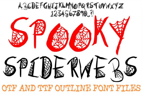 Spooky Spiderwebs: A Haunting Hand-Drawn Display Typeface