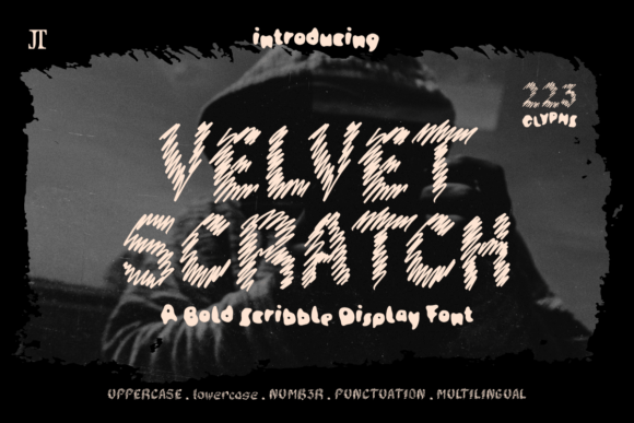 Velvet Scratch: Bold Scribble Font for Creative Projects